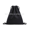 Logo printed march expo black canvas backpack